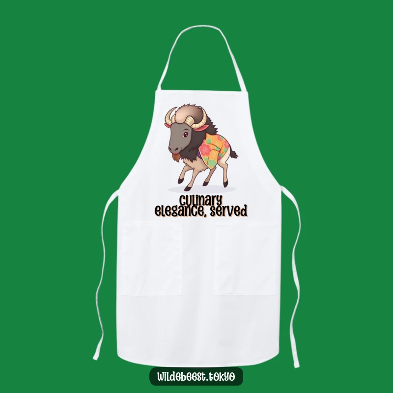 Funny Wildebeest Kimono Apron - Graceful Kitchen Step Gift