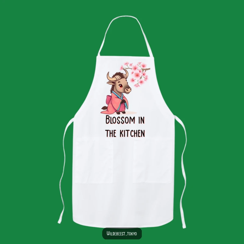 Funny Wildebeest Blossom Apron: Cook with Nature's Inspiration