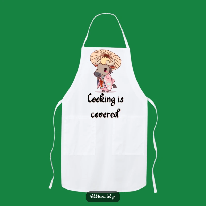 Funny Wildebeest Umbrella Apron: Cook with Elegant Flair