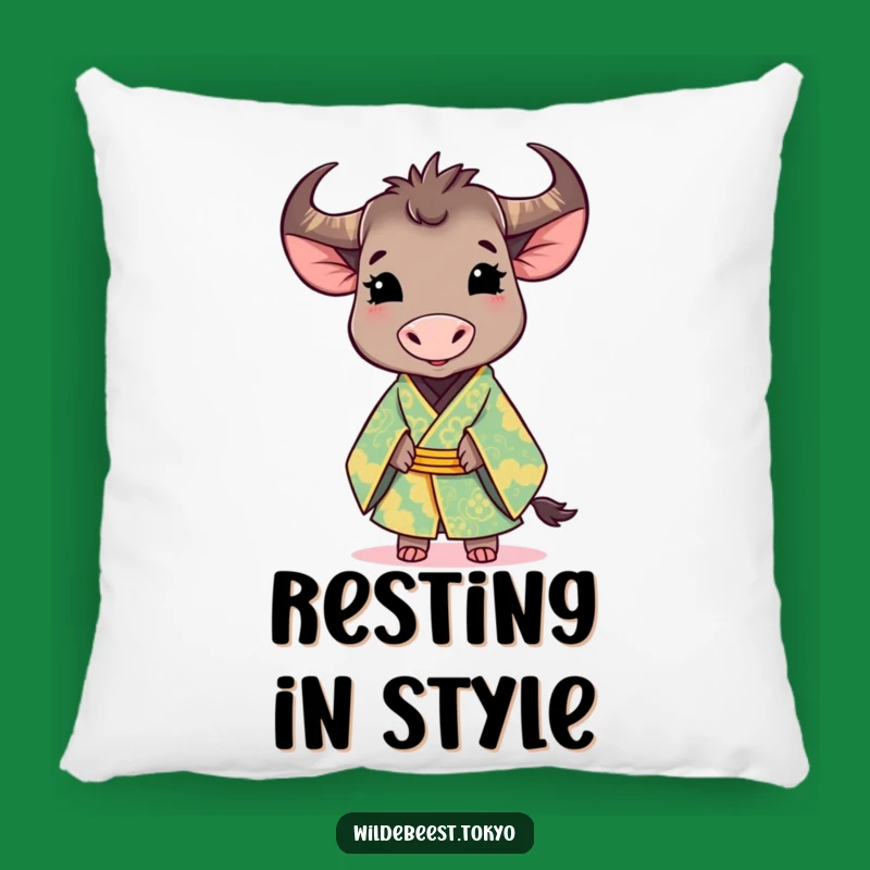 Funny Wildebeest Kimono Pillow: Cozy Up with This Hilarious and Graceful Accent Pillow!