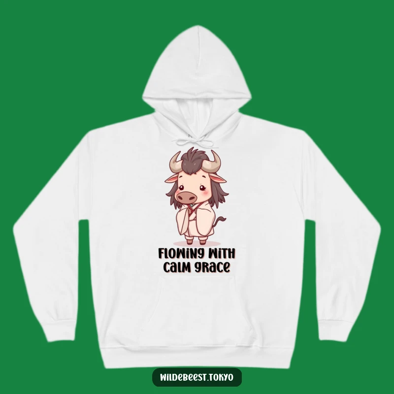 Funny Wildebeest Bow Hoodie - Elegant Kimono Cozy Serene Gift