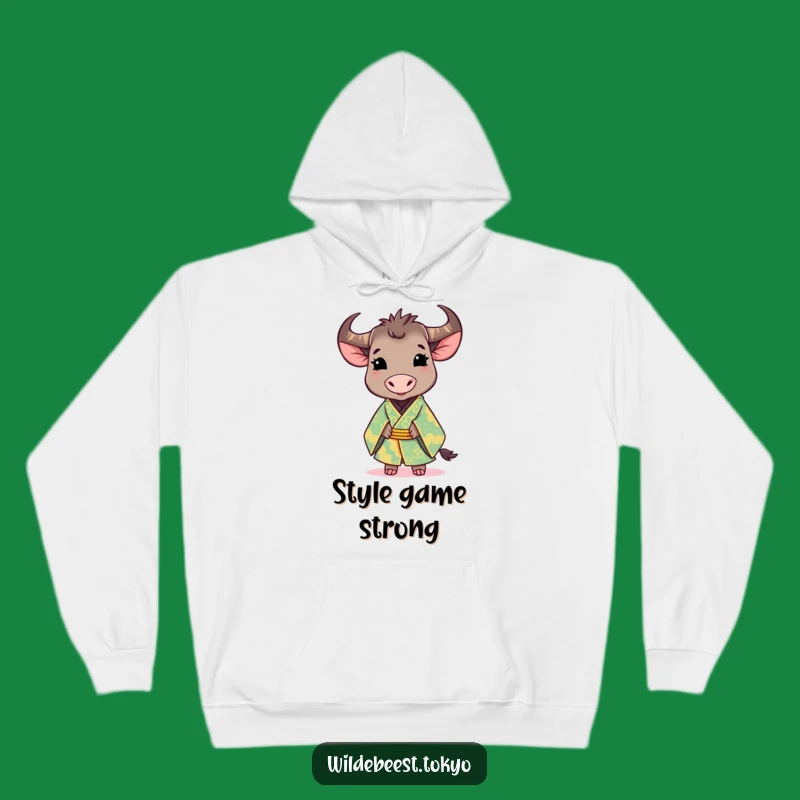 Funny Wildebeest Kimono Hoodie: Cozy Up in Graceful Style with This Humorous Hoodie!