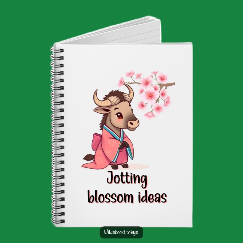Funny Wildebeest Blossom Notebook: Journal with Natural Inspiration